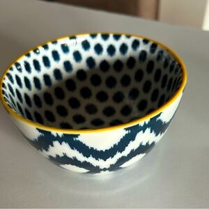 Blue and Yellow Ceramic Bowl by West Elm